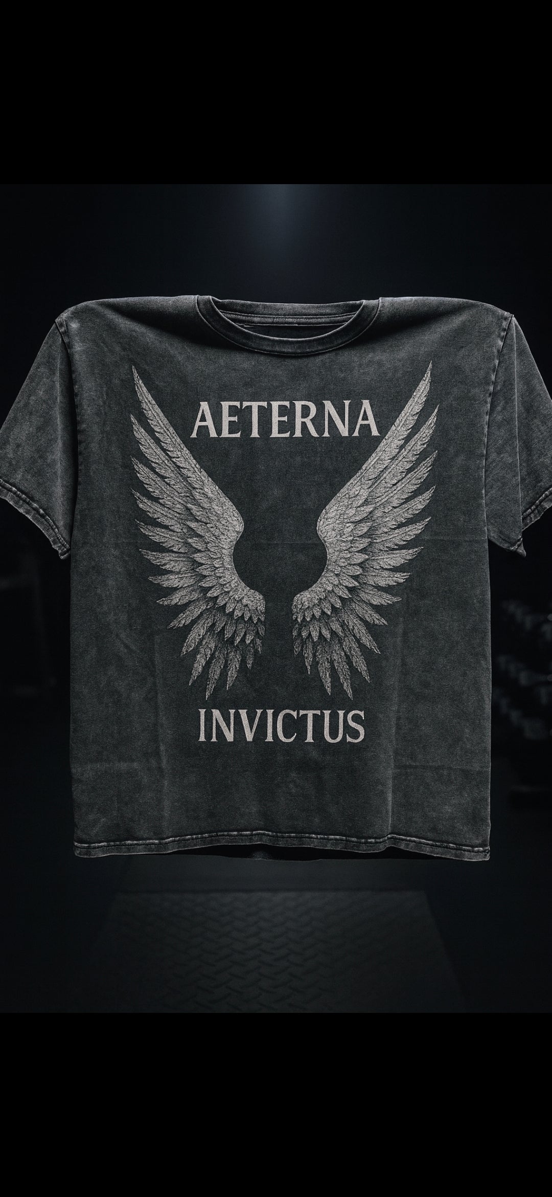 Aeterna Invictus (Eternally Unconquered) Acid Washed Oversized