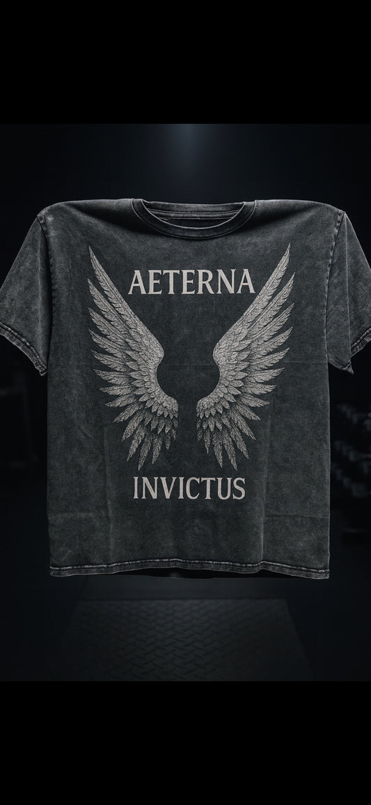 Aeterna Invictus (Eternally Unconquered) Acid Washed Oversized